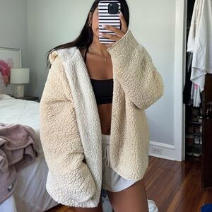 BDG Urban Outfitters Reversable Teddy Bear Coat